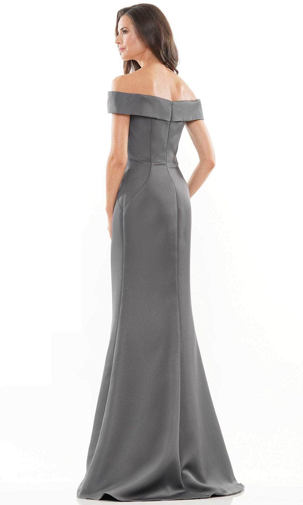 Marsoni by Colors - MV1003 Off Shoulder Jewel Accented Mermaid Gown