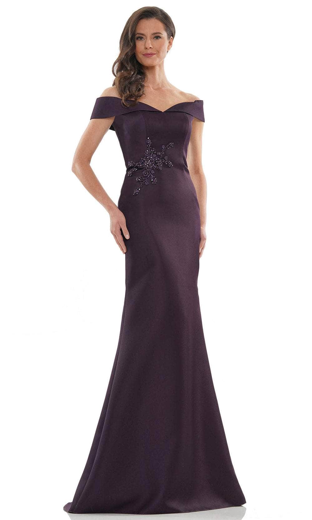 Marsoni by Colors - MV1003 Off Shoulder Jewel Accented Mermaid Gown