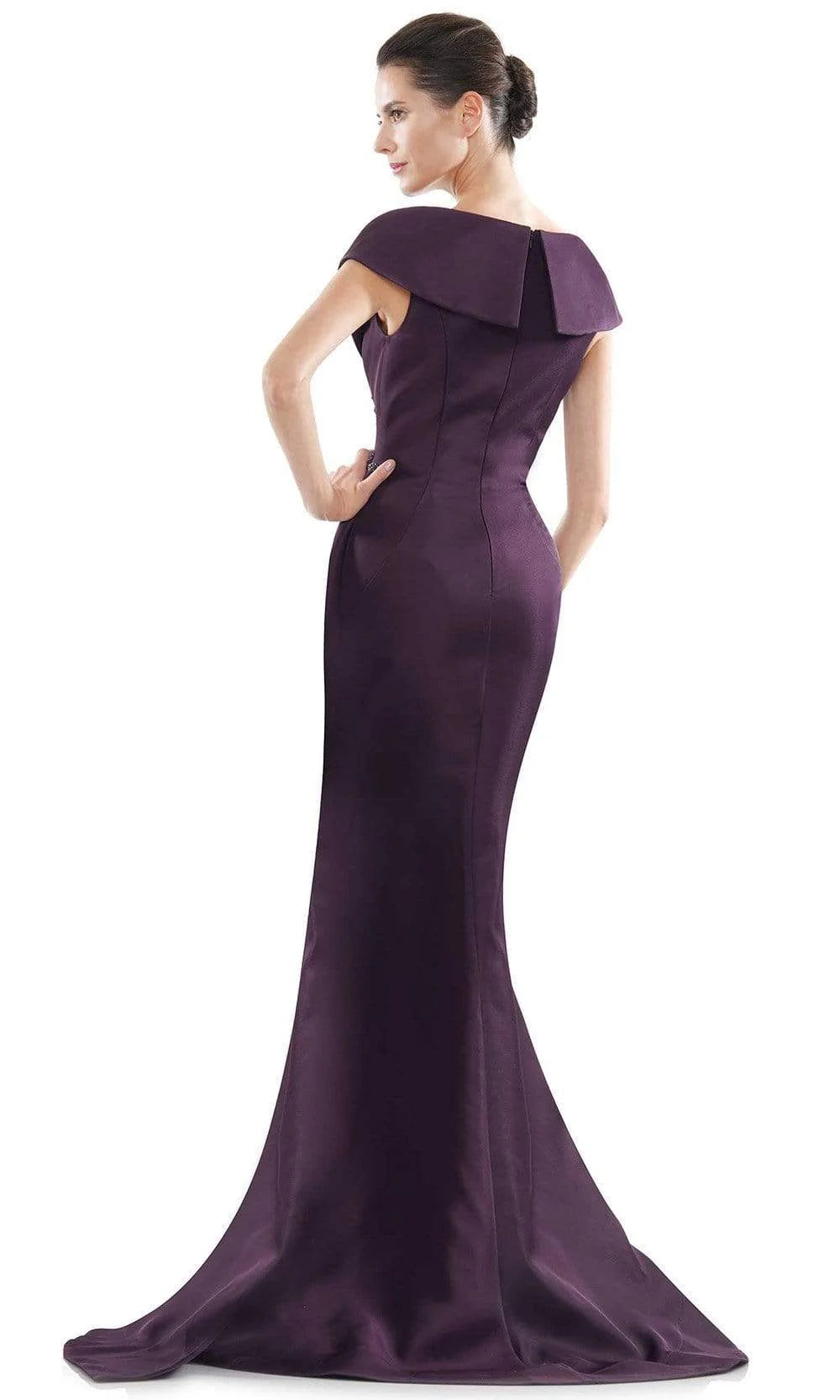 Marsoni by Colors - MV1086 Embellished V Neck Trumpet Dress