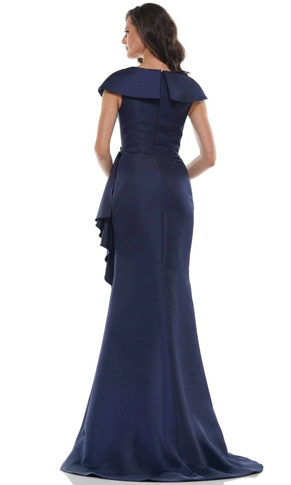 Marsoni by Colors - MV1086 Embellished V Neck Trumpet Dress