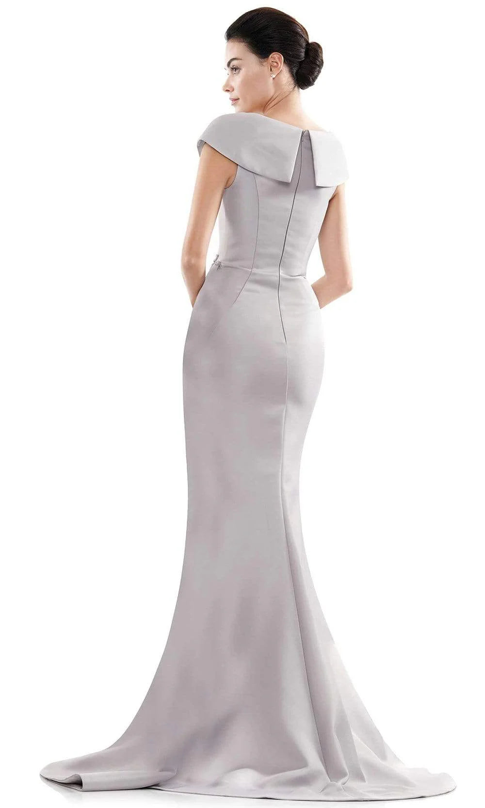 Marsoni by Colors - MV1086 Embellished V Neck Trumpet Dress