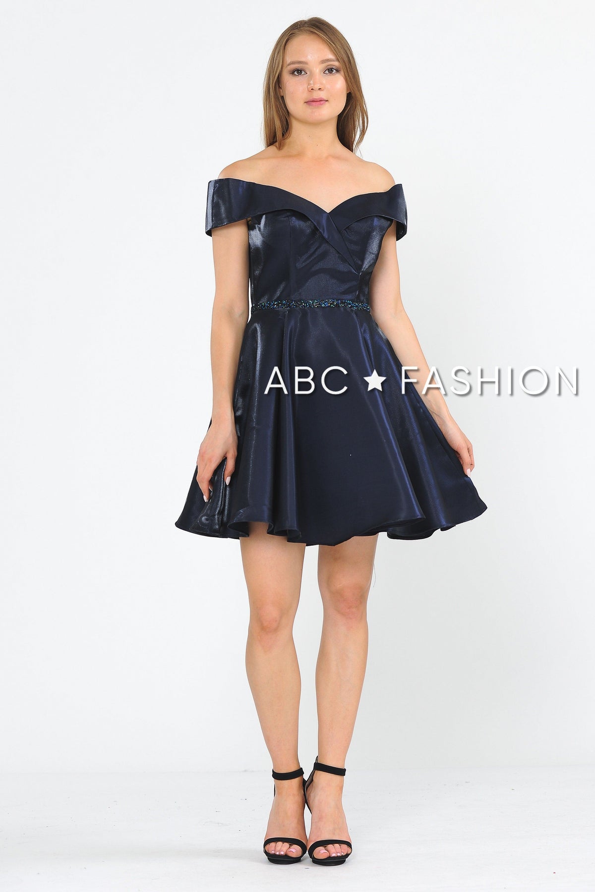Metallic Short Off the Shoulder Dress by Poly USA 8238 - product image 4