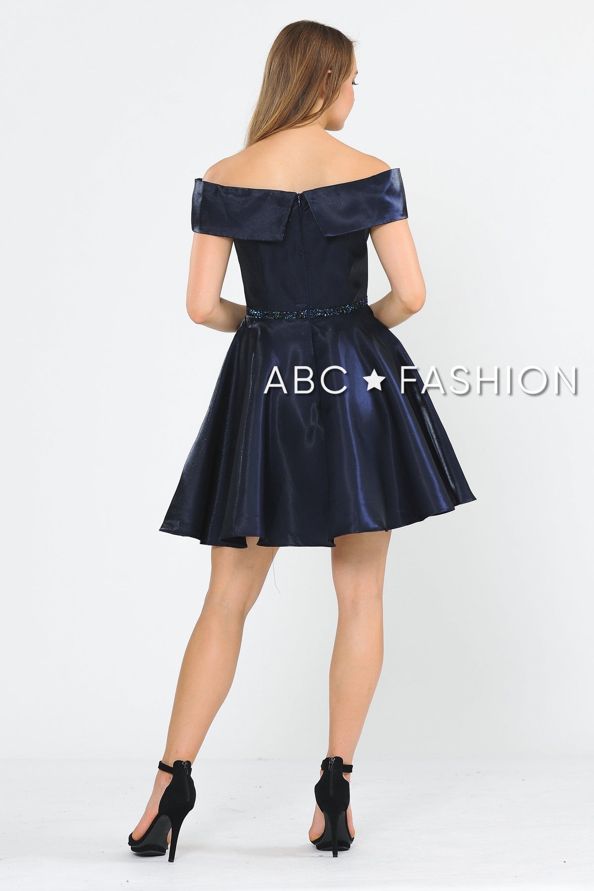 Metallic Short Off the Shoulder Dress by Poly USA 8238 - product image 2