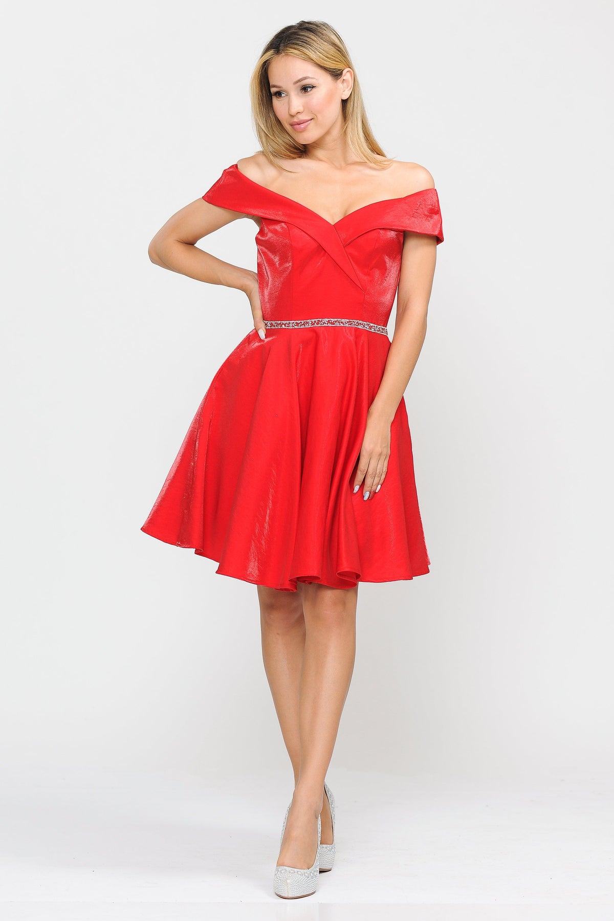 Metallic Short Off the Shoulder Dress by Poly USA 8238 - product image 5
