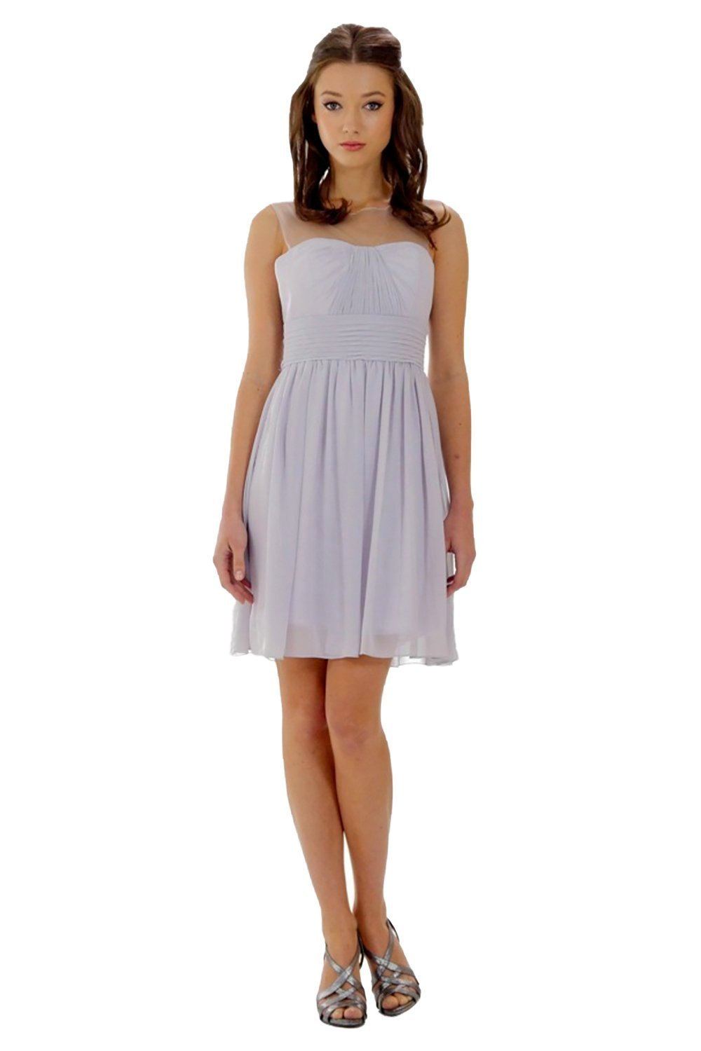 Short Sleeveless Illusion Dress with Bow by Poly USA 7006 - product image 10