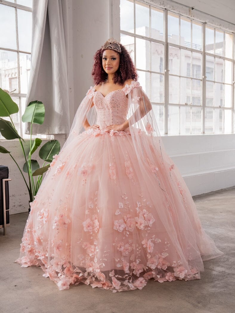 Off Shoulder Cape Sleeve Ball Gown by Calla SCL-30007 - product image 13