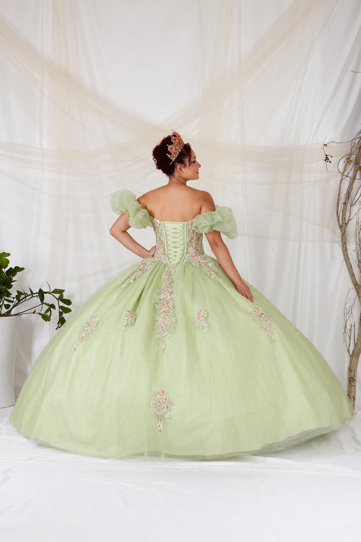 Off Shoulder Corset Ball Gown by Calla SCL-30012 - product image 2