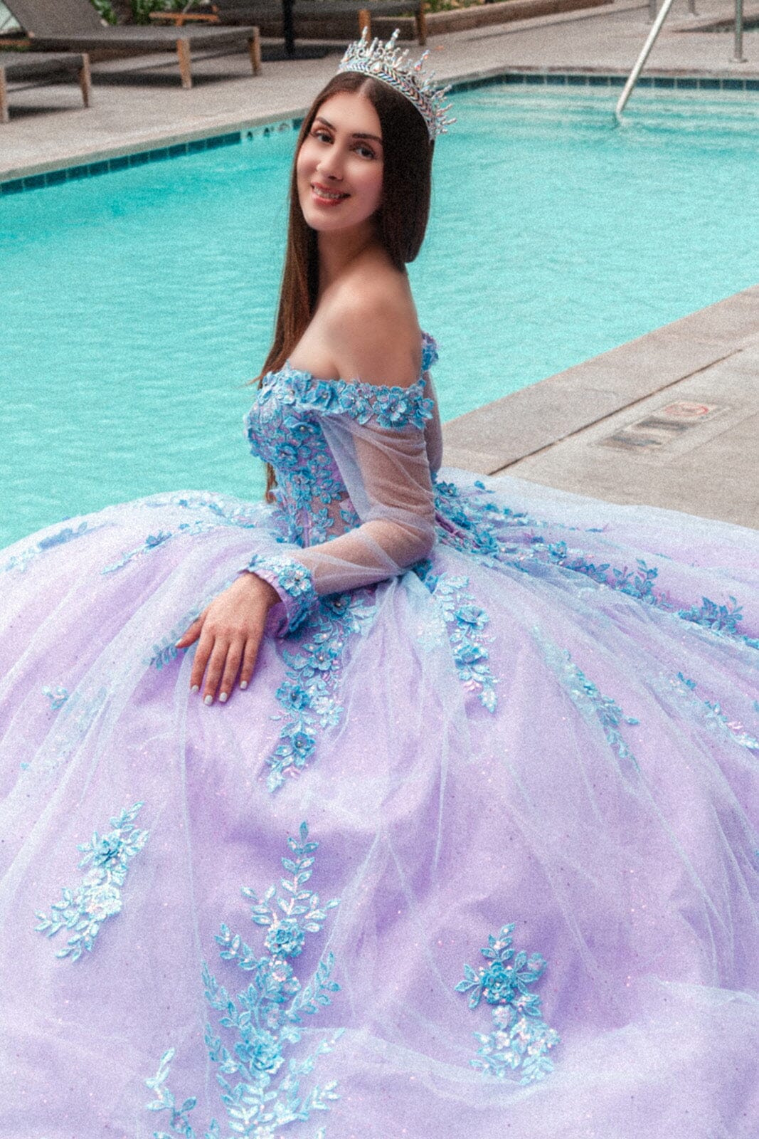 Off Shoulder Long Sleeve Ball Gown by GLS Gloria GL3503 - product image 5