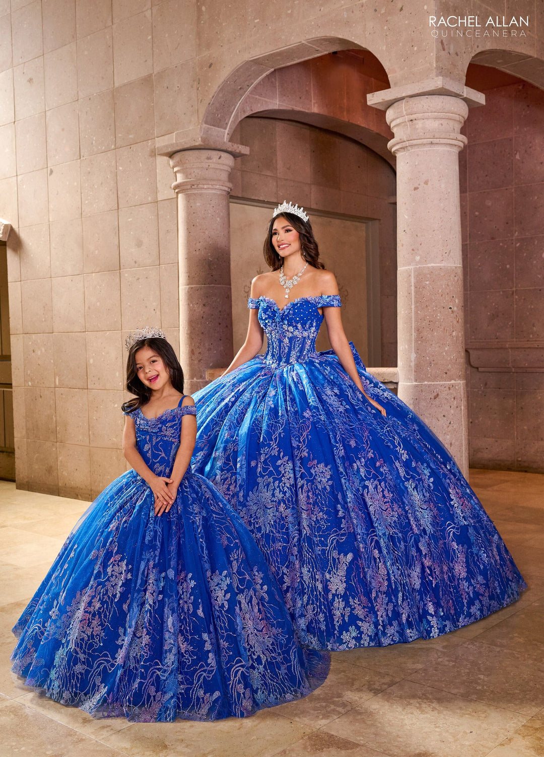 Off Shoulder Quinceanera Dress by Rachel Allan RQ1146 - Royal Multi