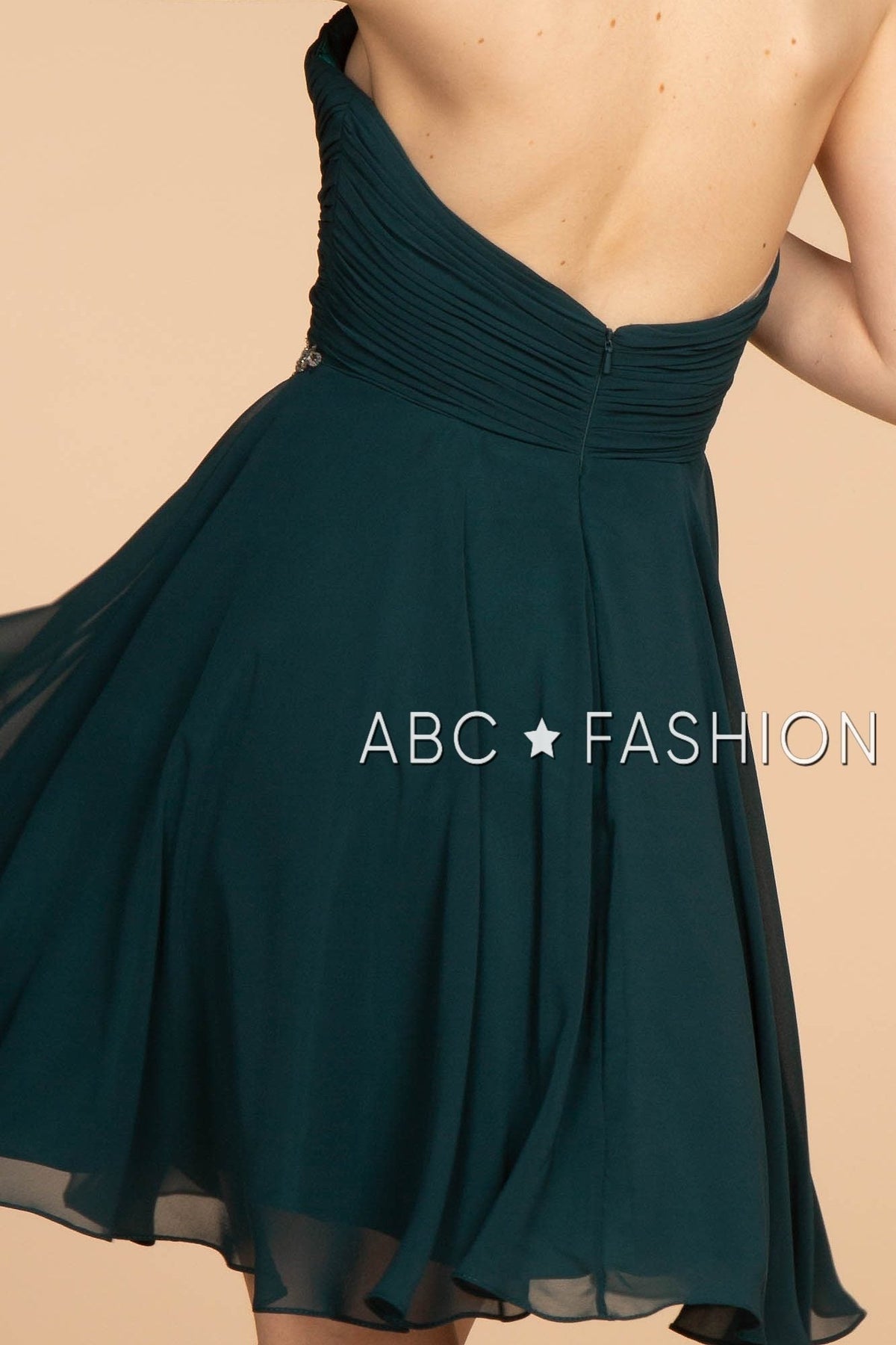 Ruched Strapless Sweetheart Short Dress by Elizabeth K GS1637 - product image 4
