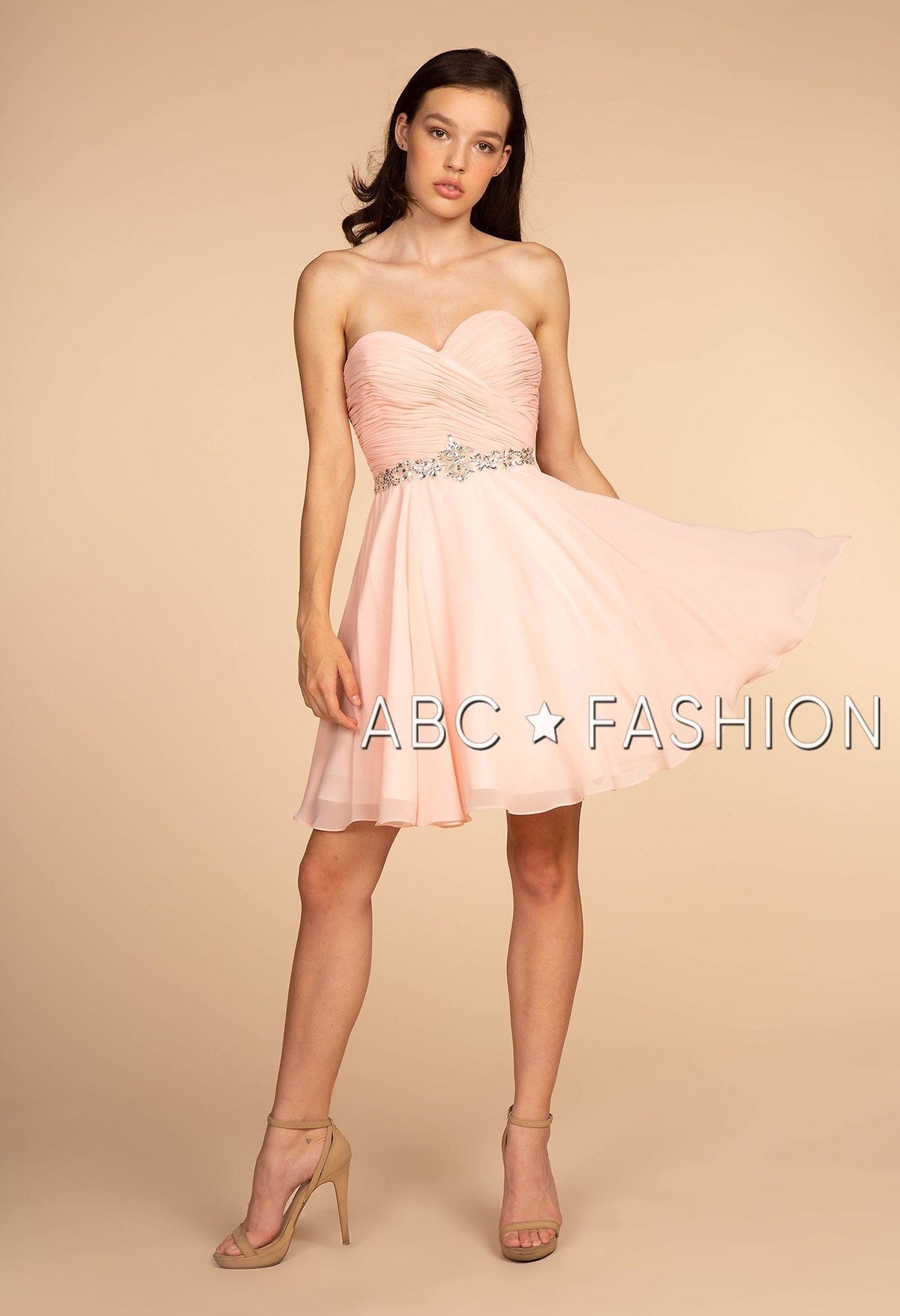 Ruched Strapless Sweetheart Short Dress by Elizabeth K GS1637 - product image 5
