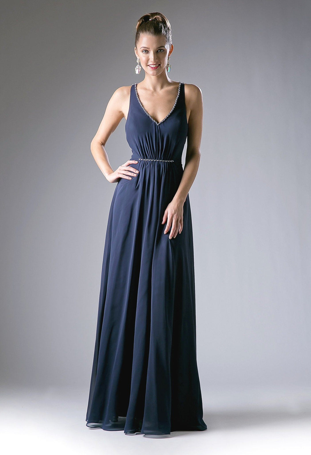 Long Strappy Back Dress by Cinderella Divine CH526