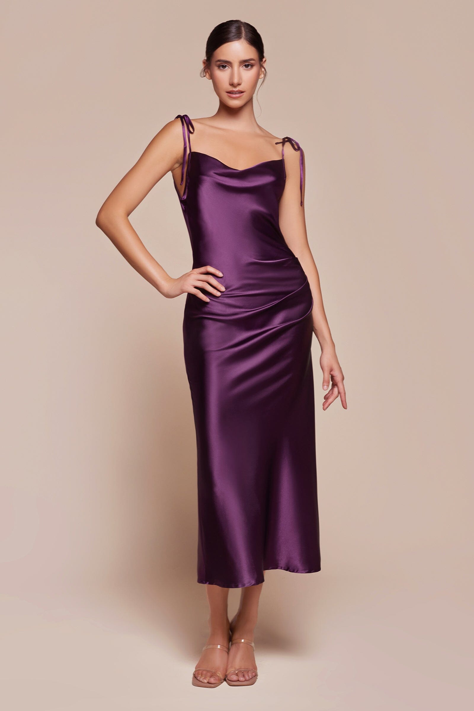 Satin Midi Dress by Cinderella Divine BD103 - product image 11