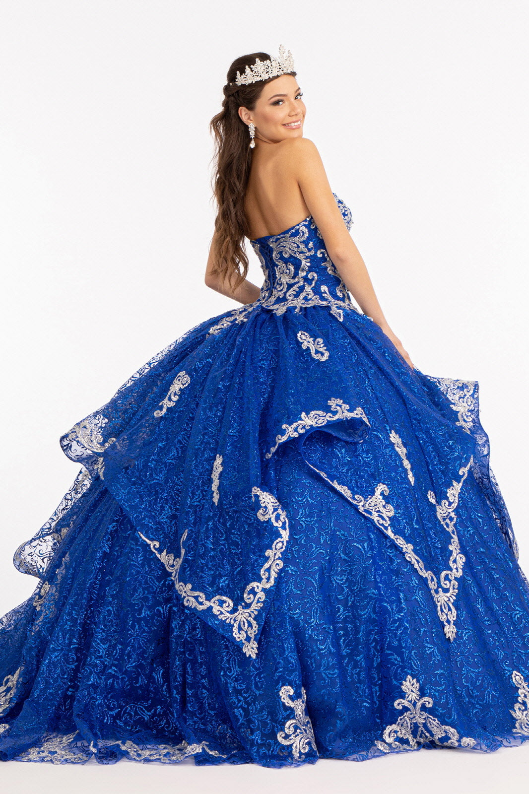 Sequin Print Strapless Ball Gown by Elizabeth K GL1987 - product image 6