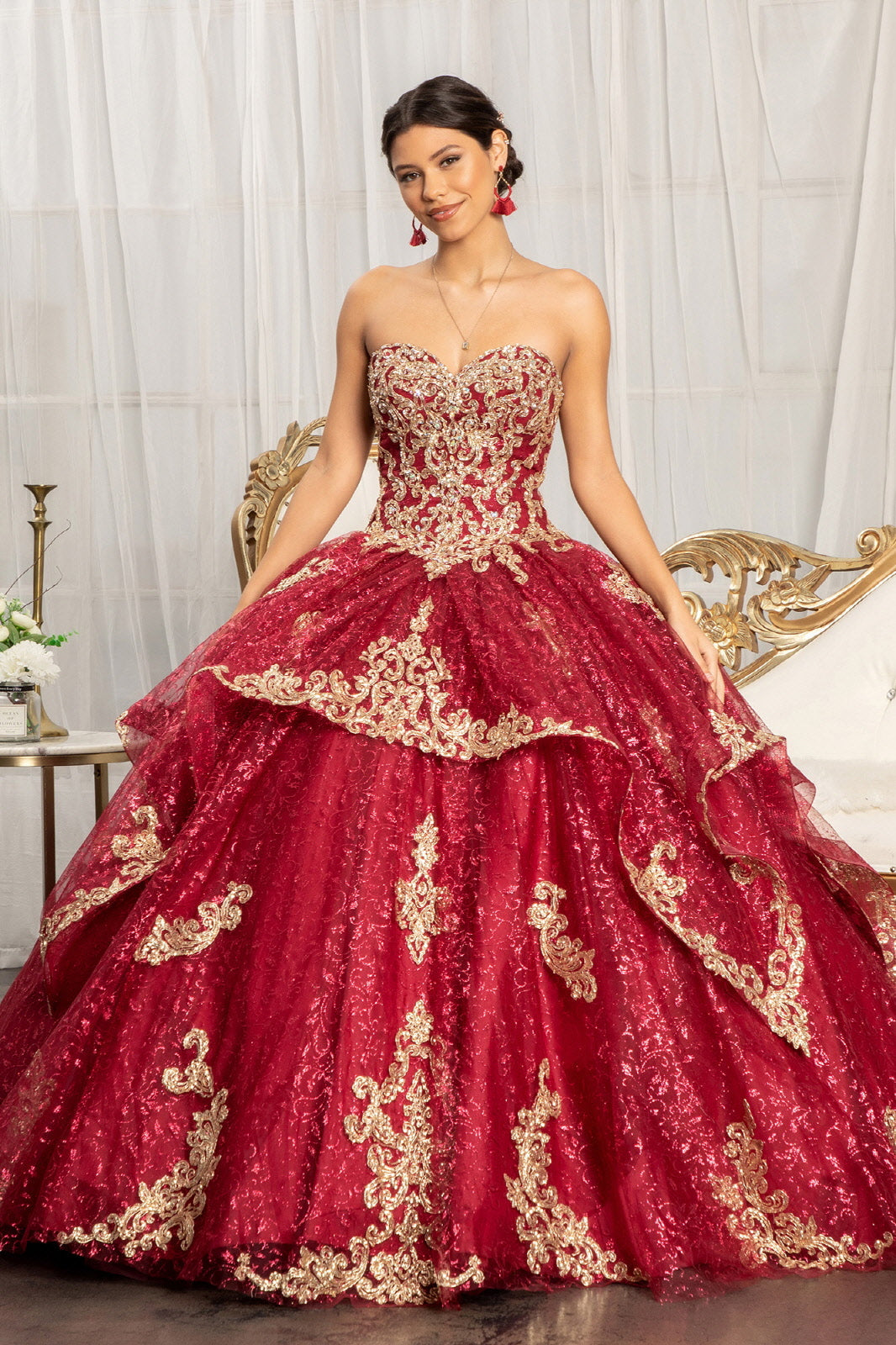 Sequin Print Strapless Ball Gown by Elizabeth K GL1987 - product image 1
