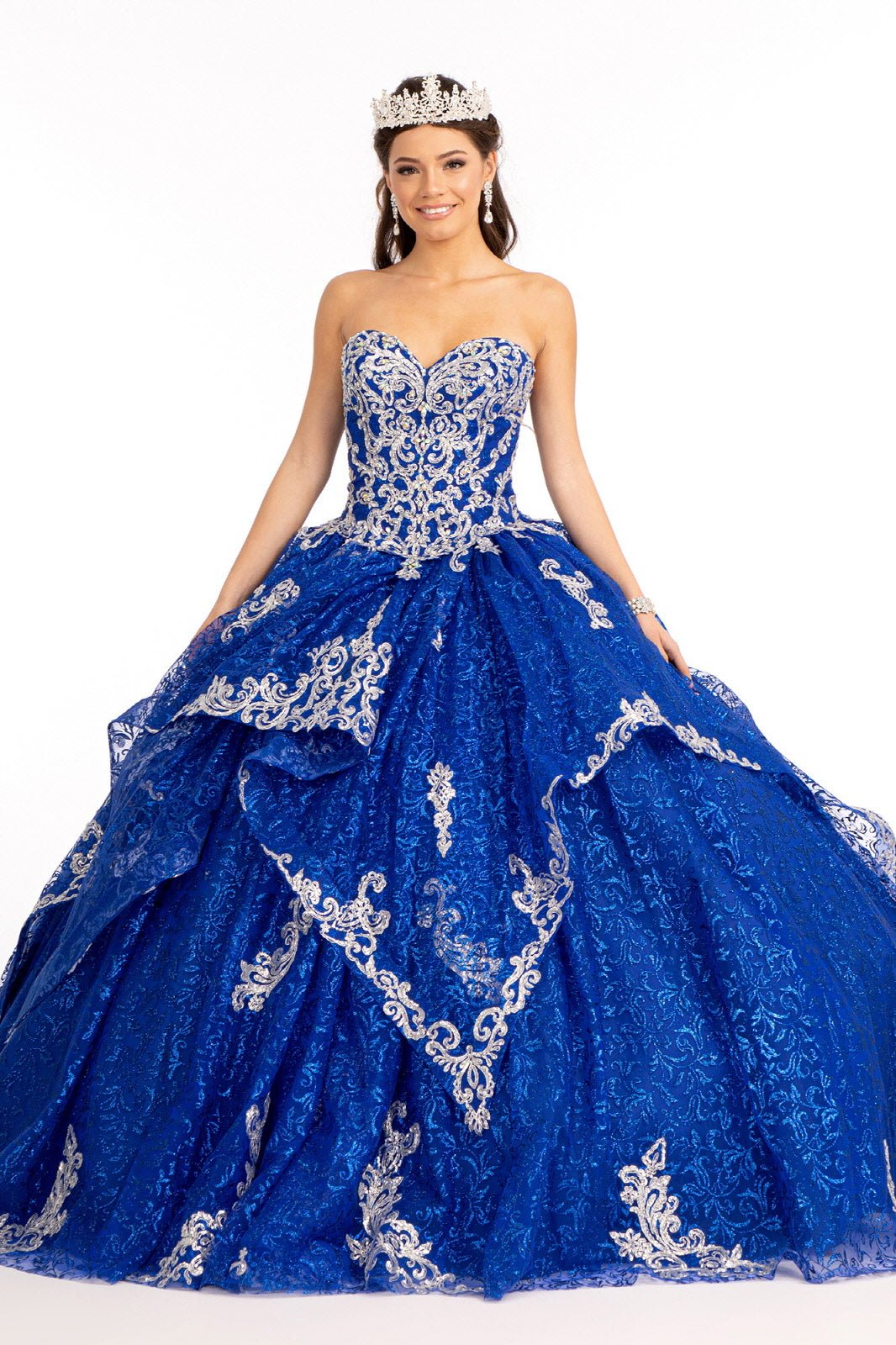 Sequin Print Strapless Ball Gown by Elizabeth K GL1987 - product image 5