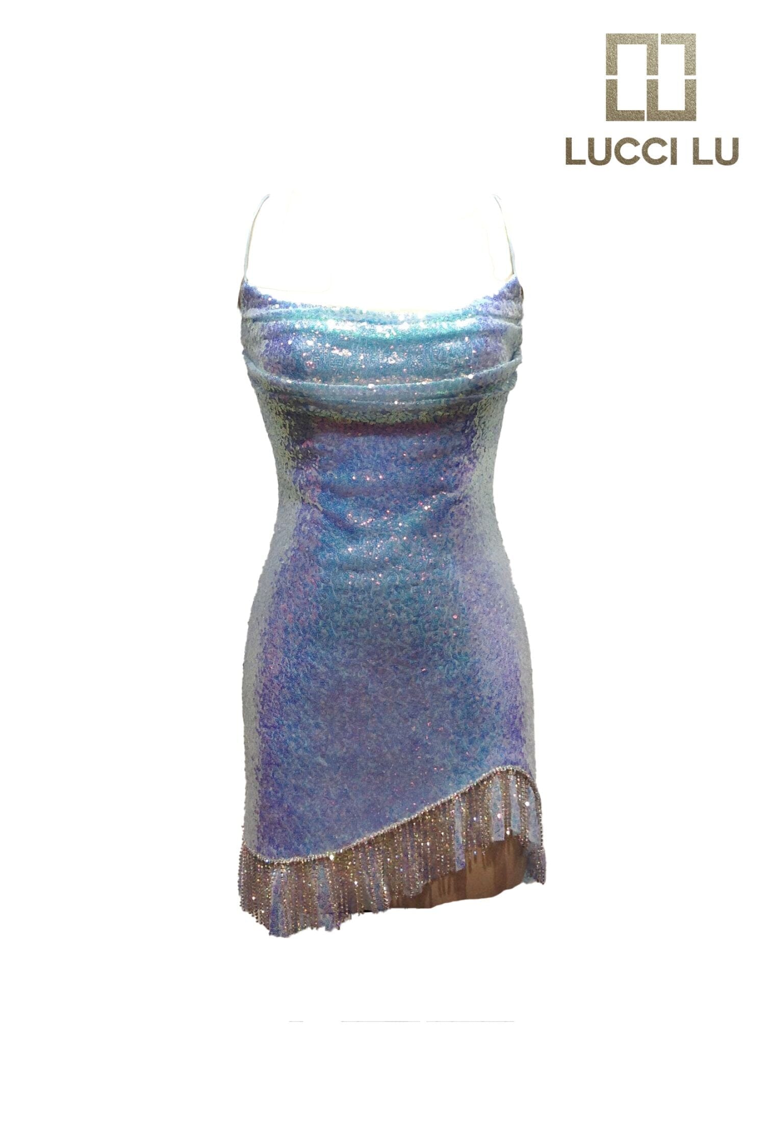 Sequin Short Sleeveless Fringe Dress by Lucci Lu 4169 - product image 5