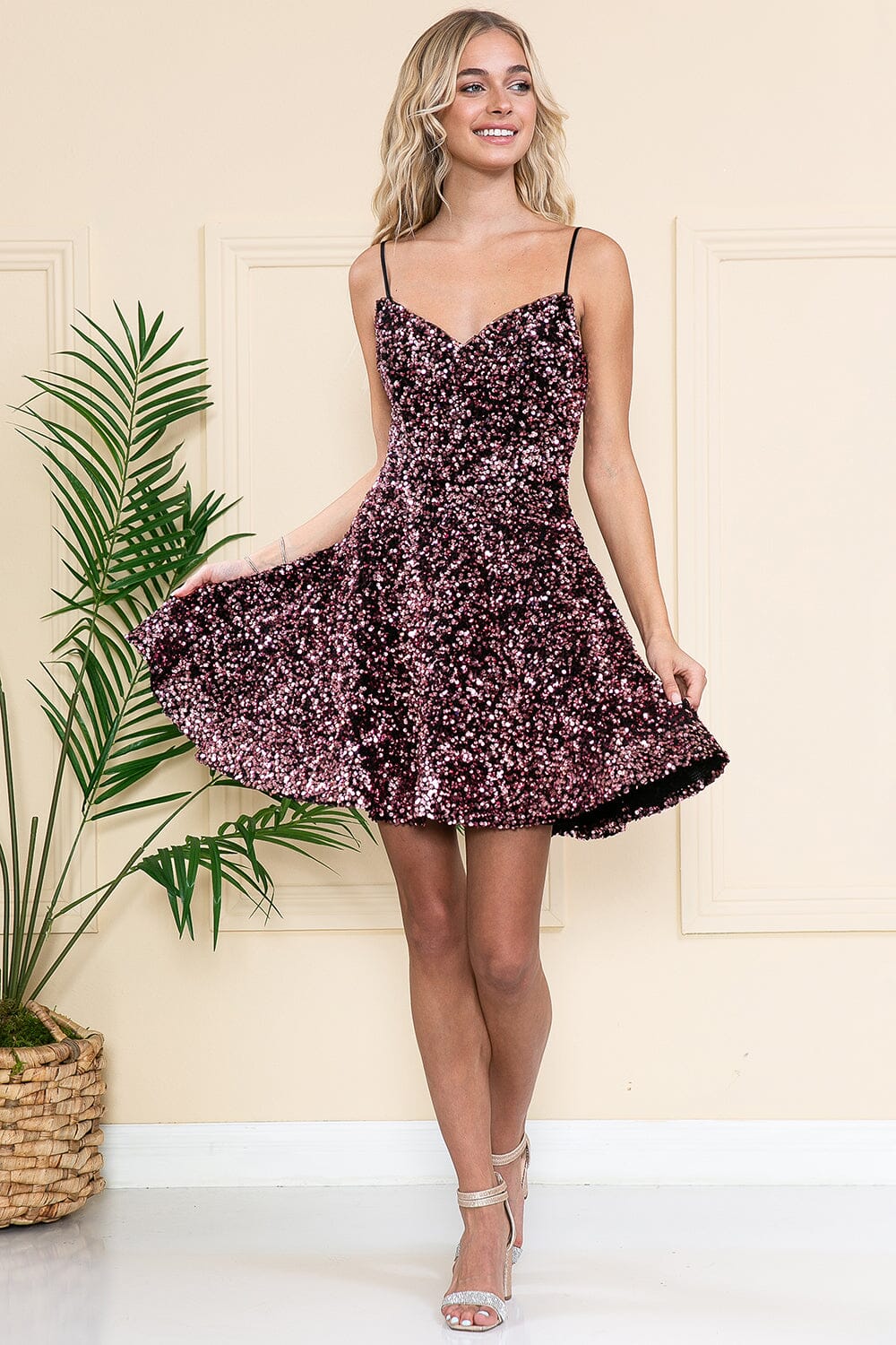 Sequin Short Strapless Dress by Amelia Couture 395S - product image 5