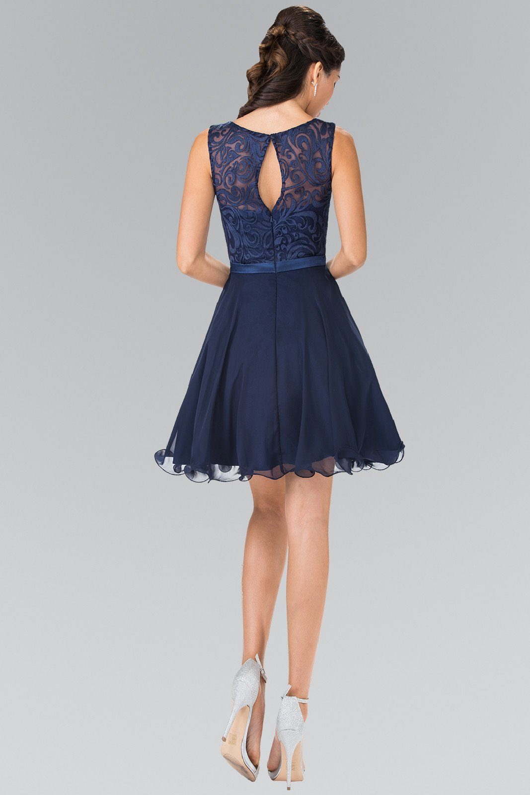 Short Lace Bodice Chiffon Dress by Elizabeth K GS2314 - product image 7