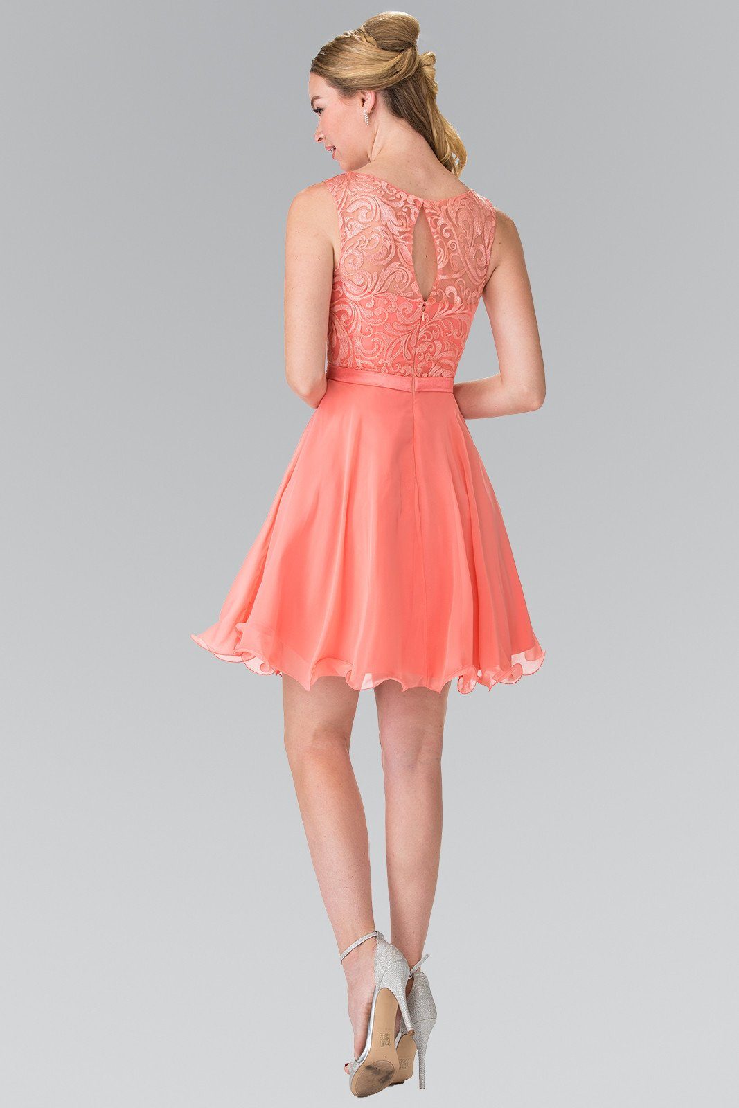 Short Lace Bodice Chiffon Dress by Elizabeth K GS2314 - product image 9