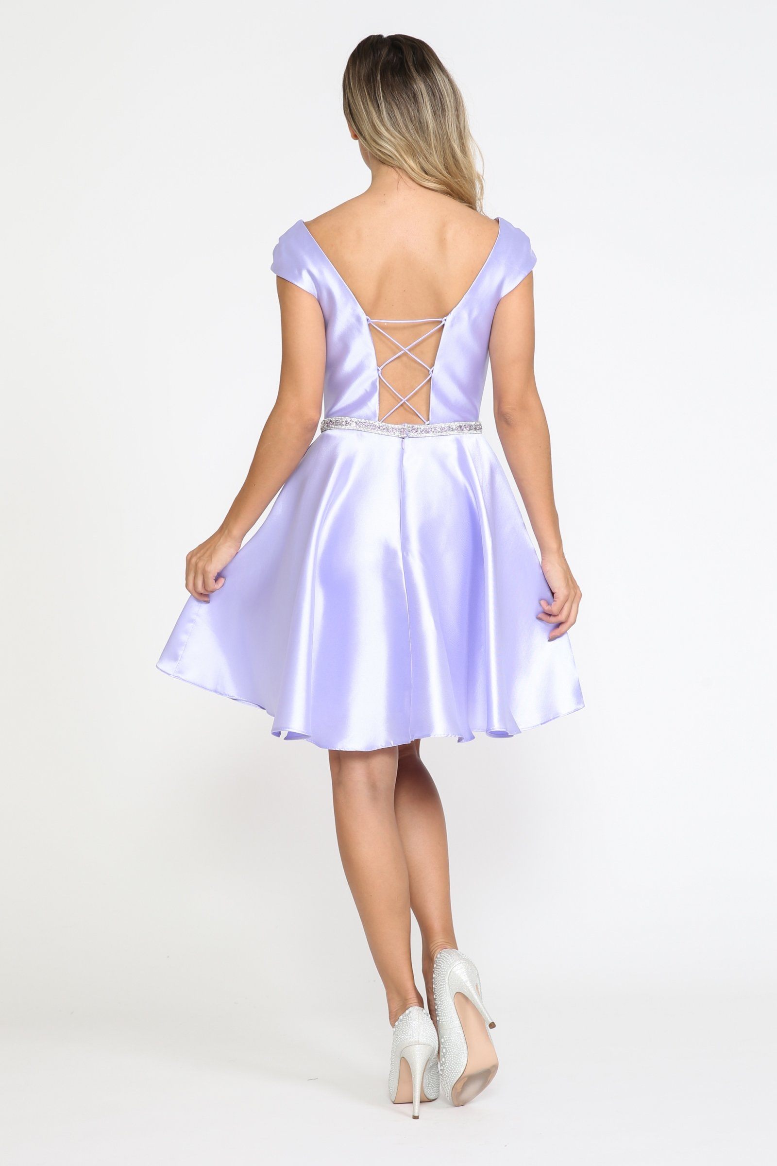 Short Cap Sleeve Mikado Dress by Poly USA 8416 - product image 6