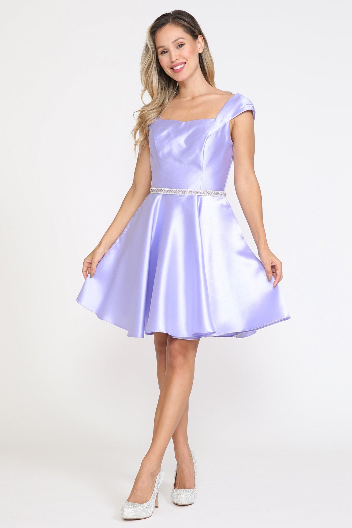 Short Cap Sleeve Mikado Dress by Poly USA 8416 - product image 5