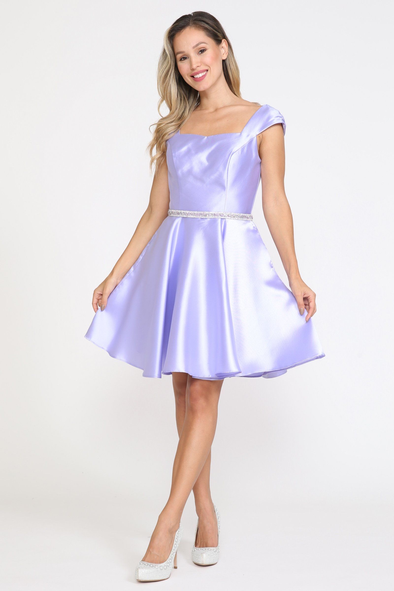 Short Cap Sleeve Mikado Dress by Poly USA 8416 - product image 5