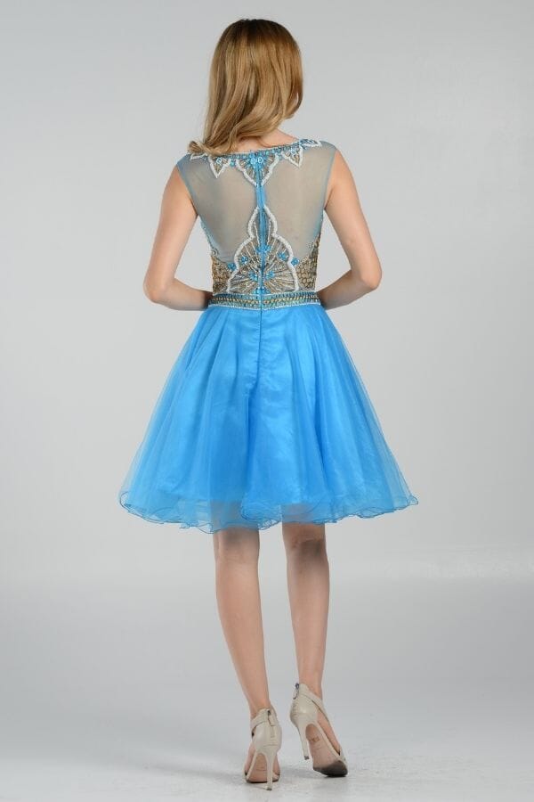 Short Dress with Embellished Bodice by Poly USA 7542 - product image 2