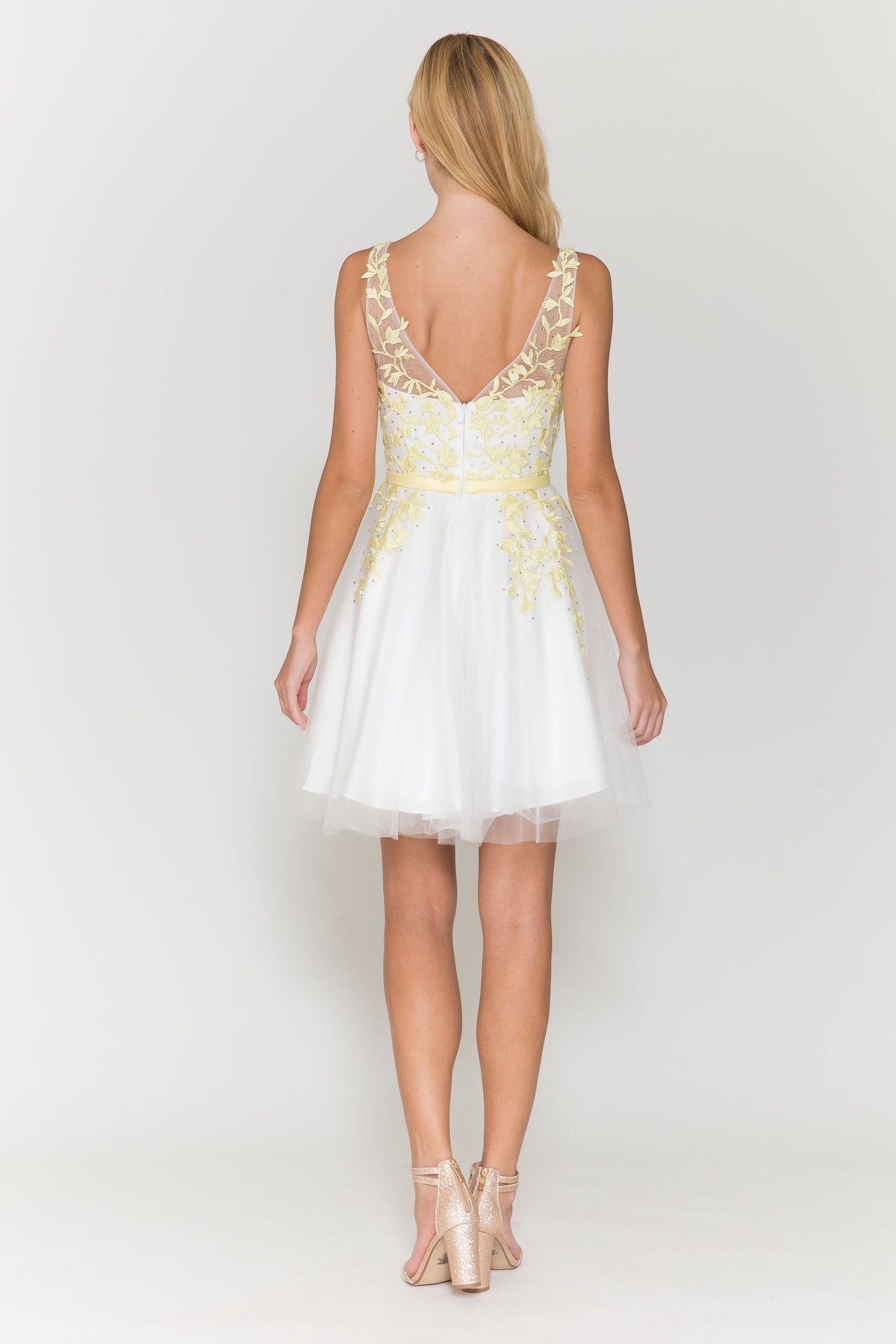 Short Floral Applique Dress by Poly USA 8696 - product image 6