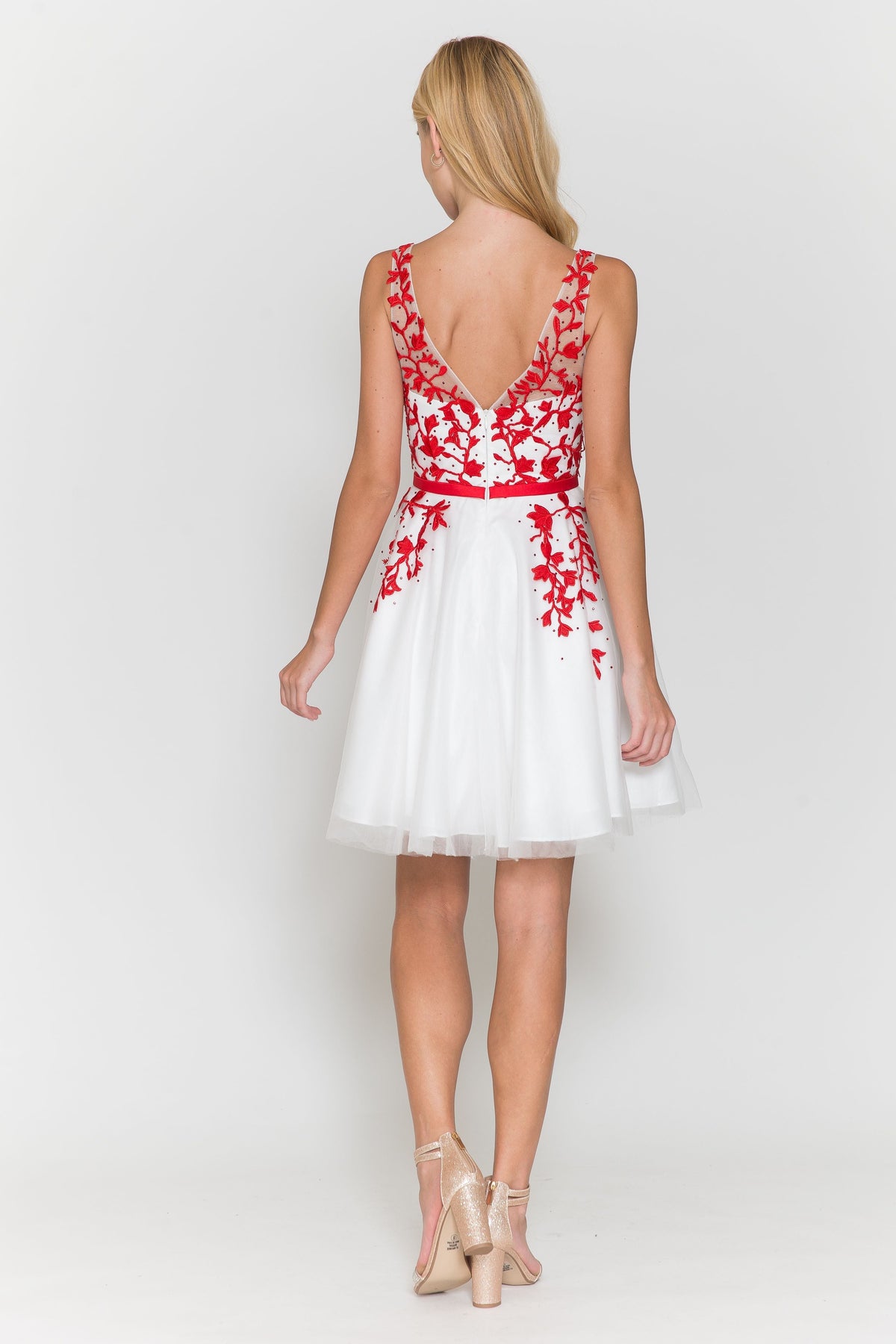 Short Floral Applique Dress by Poly USA 8696 - product image 4