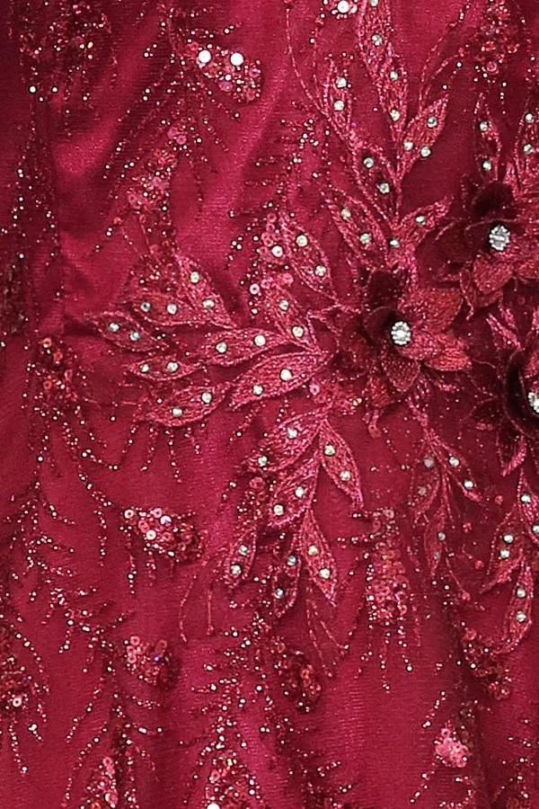 Short Glitter Print V-Neck Dress by Calla KY-72534 - product image 6