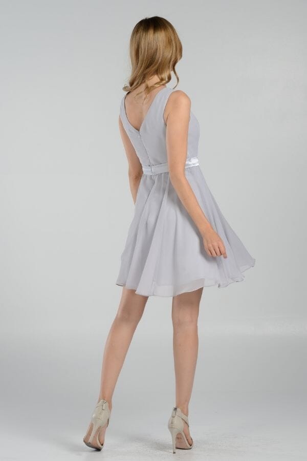 Short Knee Length Chiffon Dress by Poly USA 7290 - product image 2
