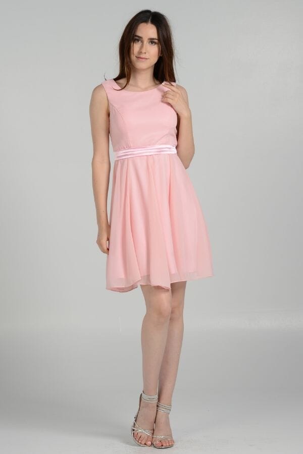 Short Knee Length Chiffon Dress by Poly USA 7290 - product image 4