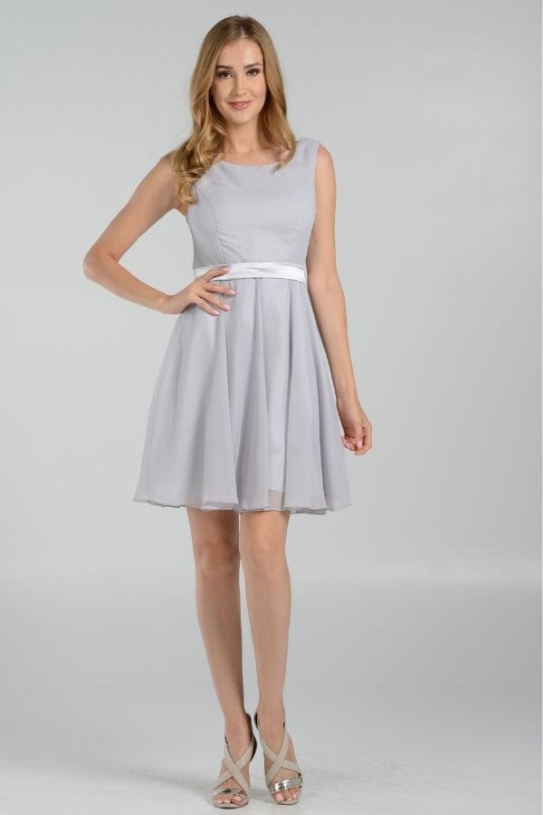 Short Knee Length Chiffon Dress by Poly USA 7290 - product image 1