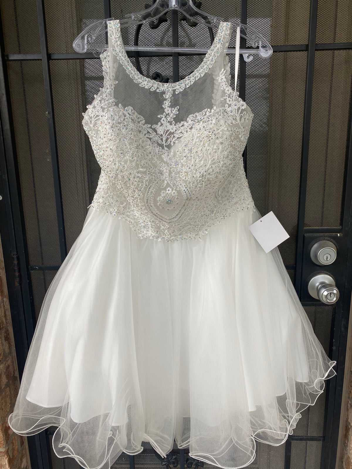 Short Lace Applique Dress by Cinderella Divine UJ0119 - product image 15