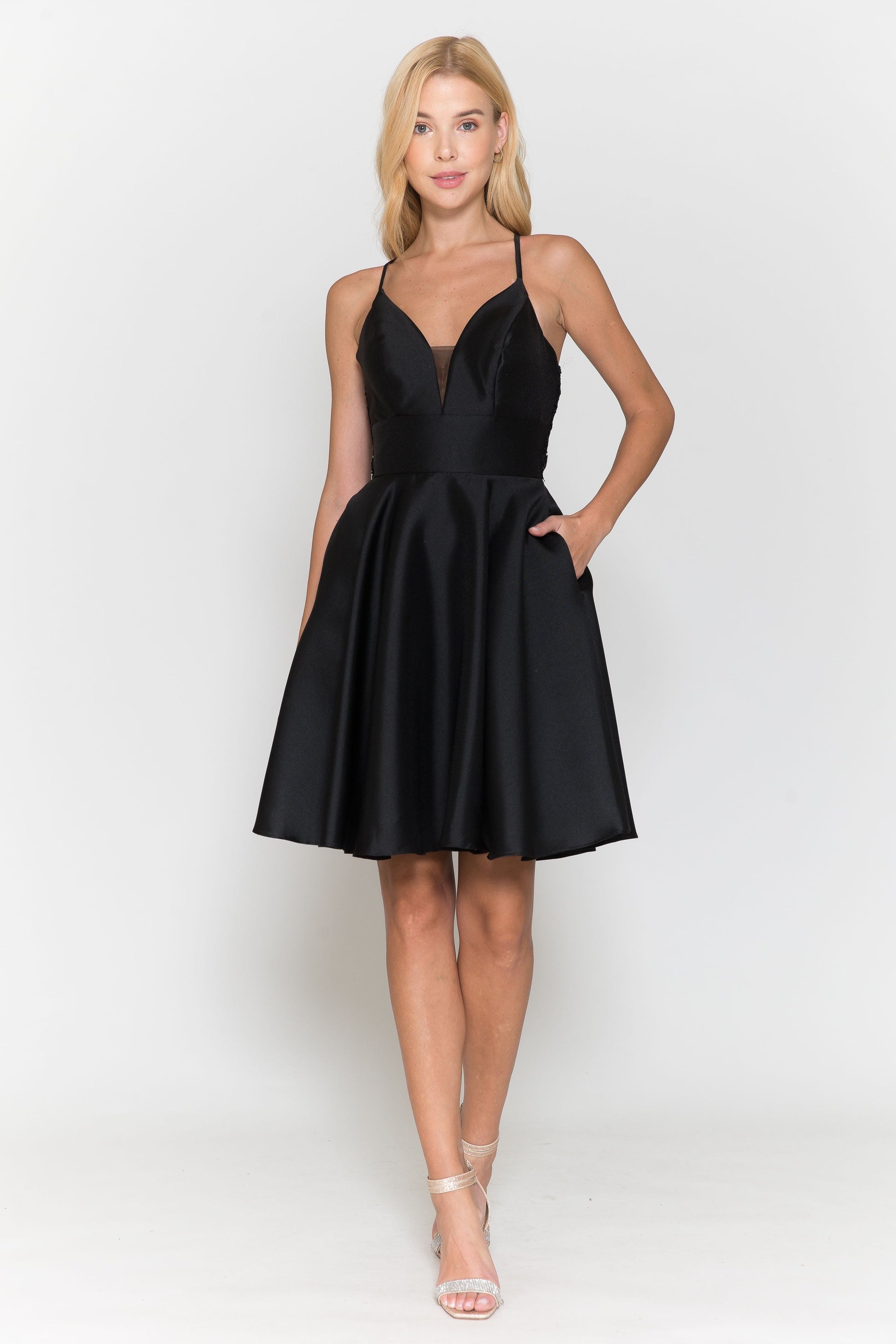 Short Mikado Pocket Dress by Poly USA 8698 - product image 1