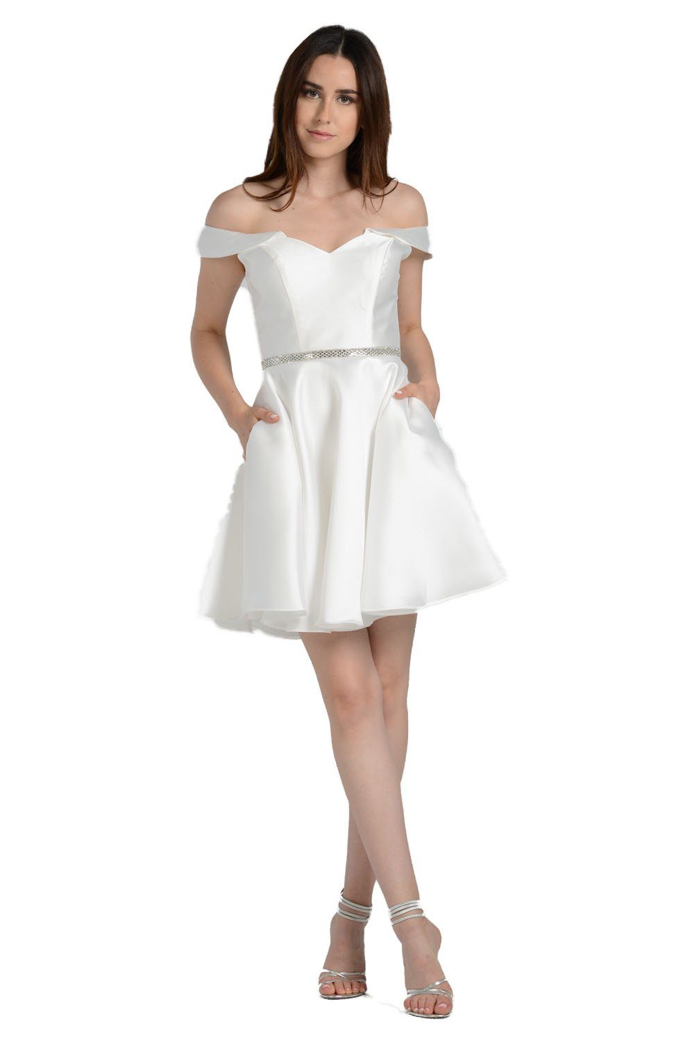Short Off Shoulder Mikado Dress by Poly USA 7948 - product image 12