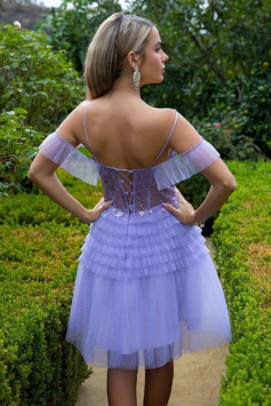 Short Off Shoulder Tiered Dress by Elizabeth K GS3511 - product image 5