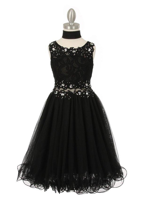 Short Ruffled Dress with Lace Bodice by Cinderella Couture 5010 - product image 16