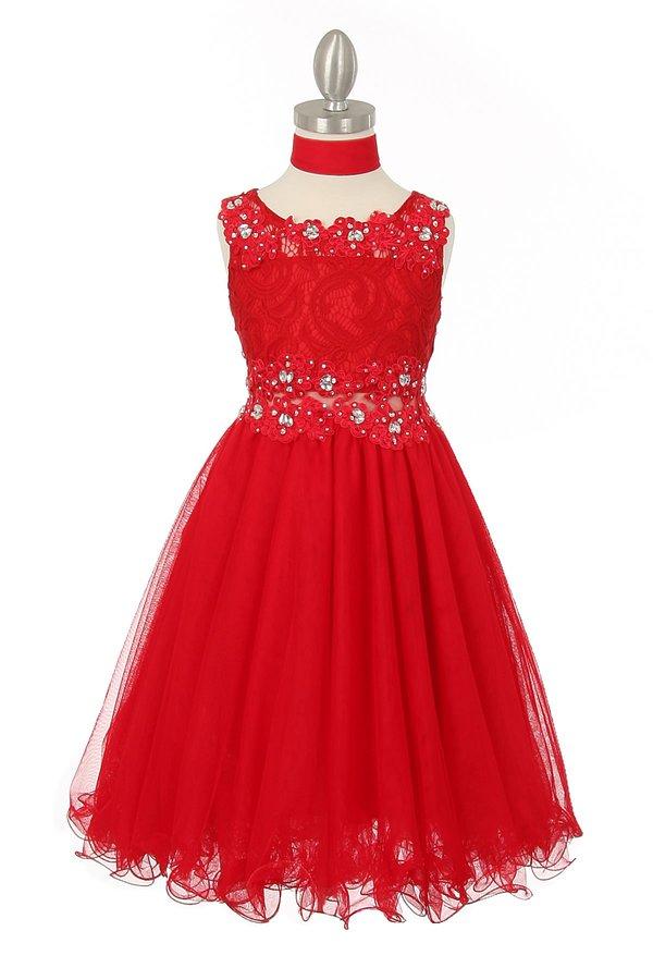 Short Ruffled Dress with Lace Bodice by Cinderella Couture 5010 - product image 13