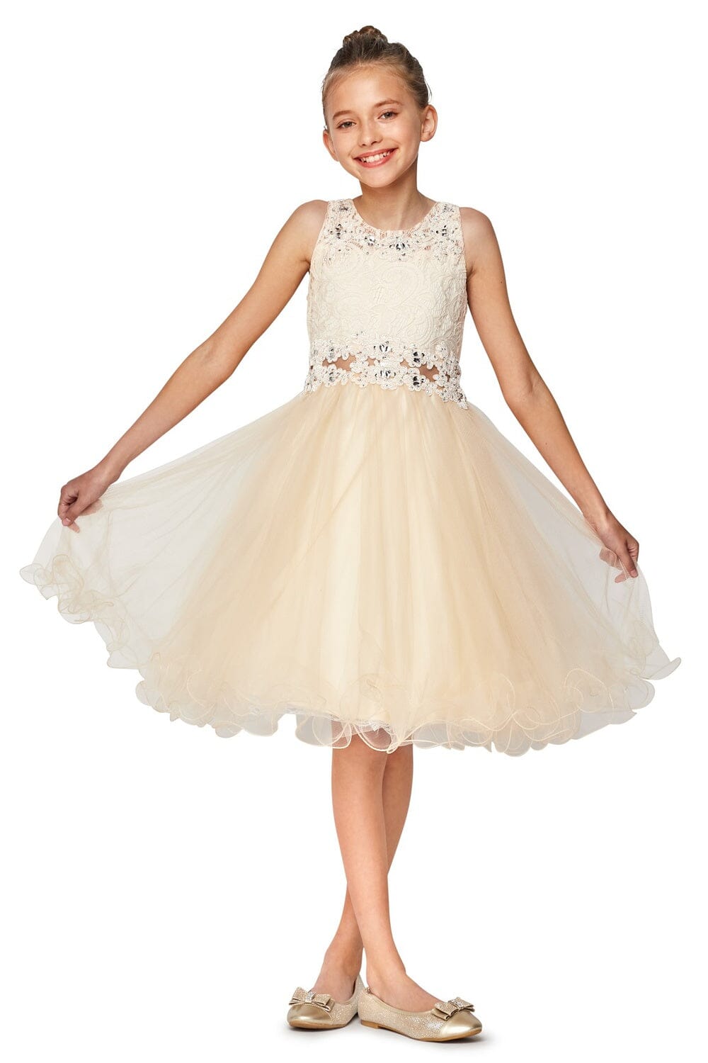 Short Ruffled Dress with Lace Bodice by Cinderella Couture 5010 - product image 17