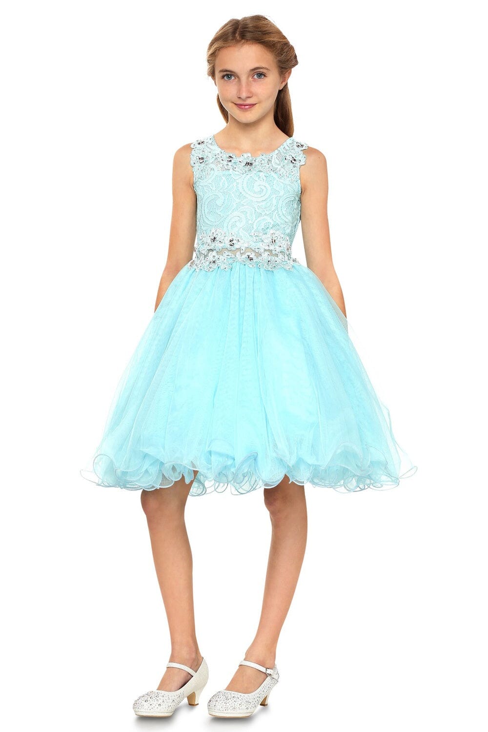 Short Ruffled Dress with Lace Bodice by Cinderella Couture 5010 - product image 15