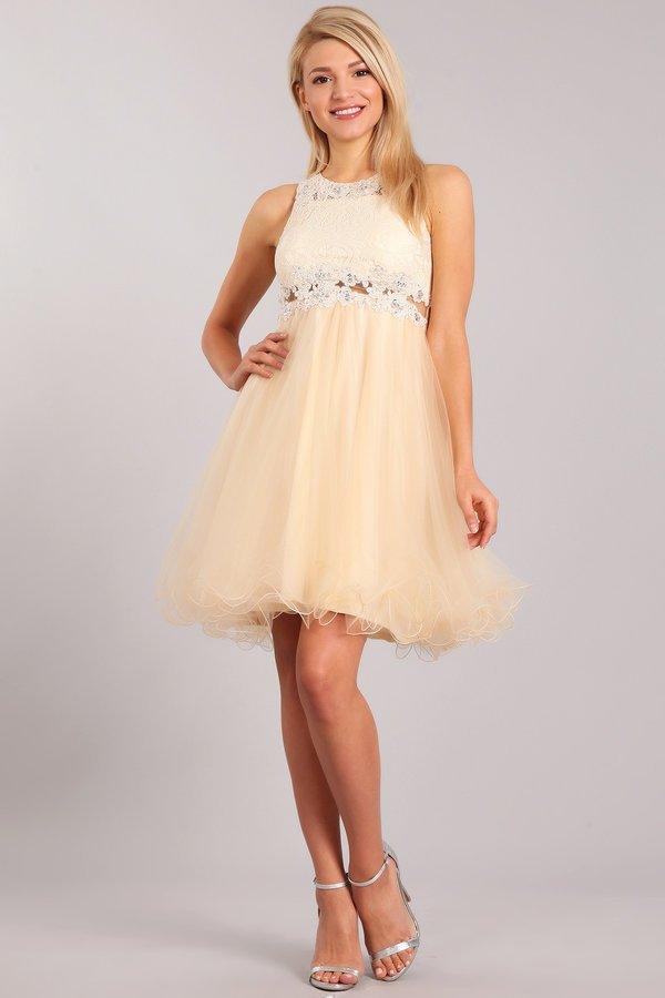 Short Ruffled Dress with Lace Bodice by Cinderella Couture 5010 - product image 4