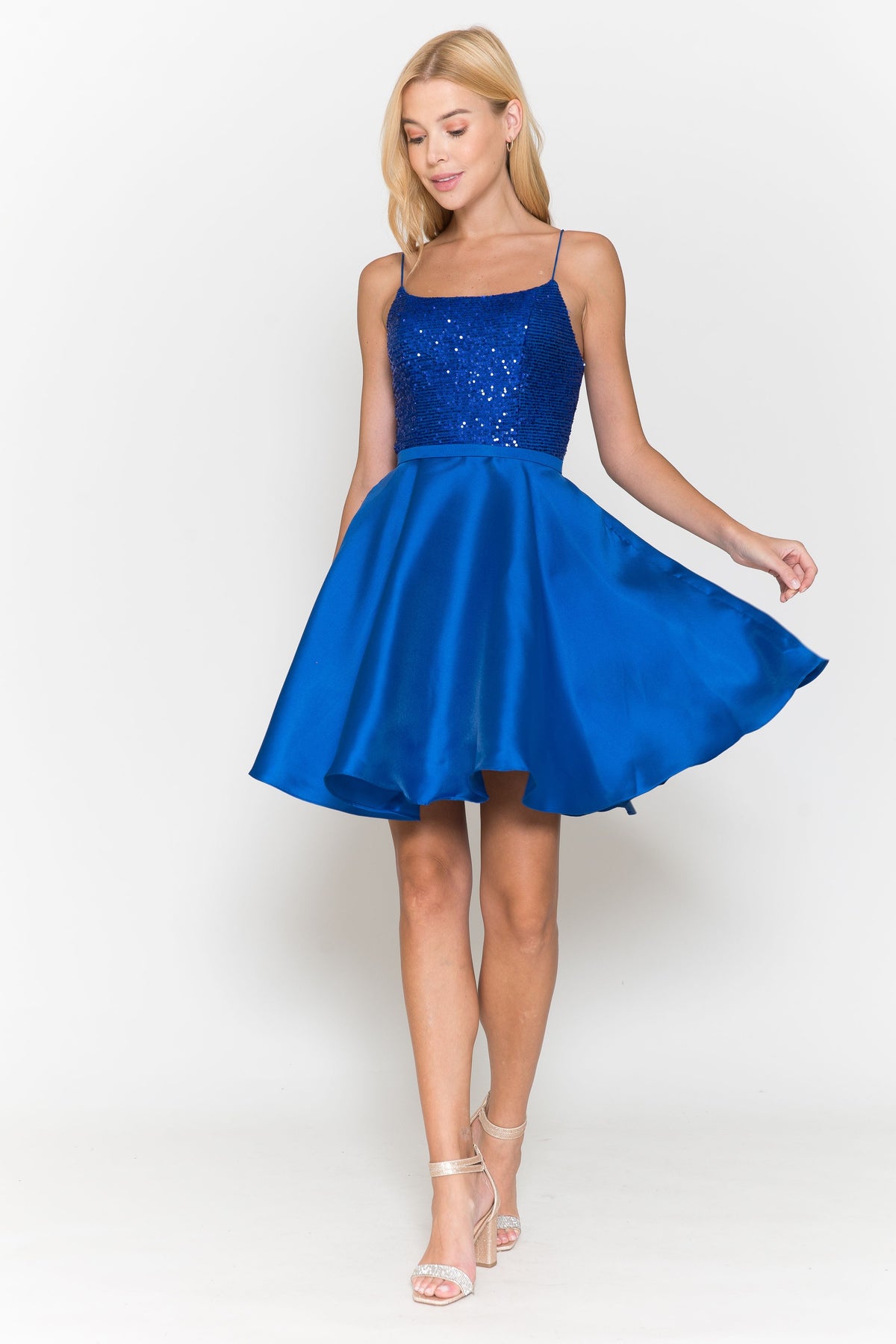 Short Sequin Bodice A-line Dress by Poly USA 8730 - product image 6