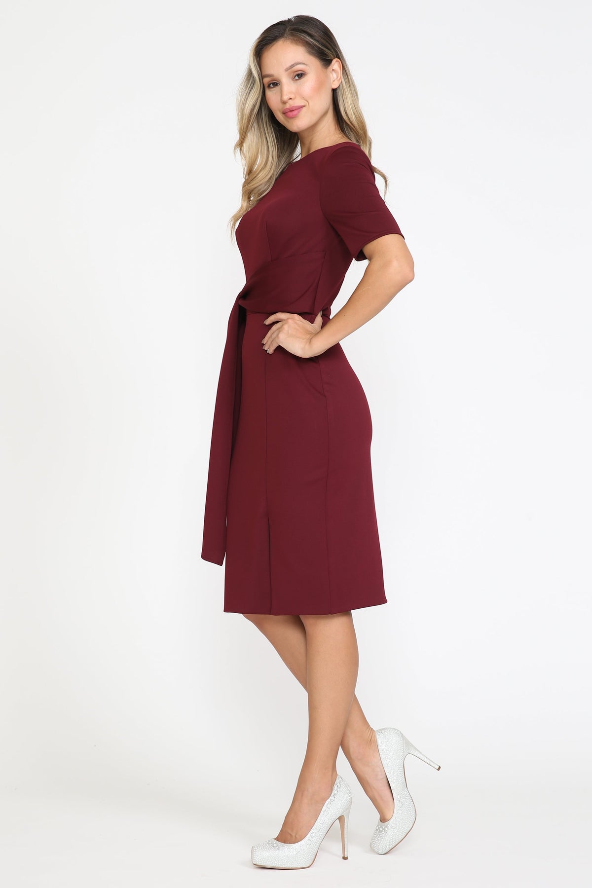 Short Sleeve Jersey Cocktail Dress by Poly USA 8524 - product image 6
