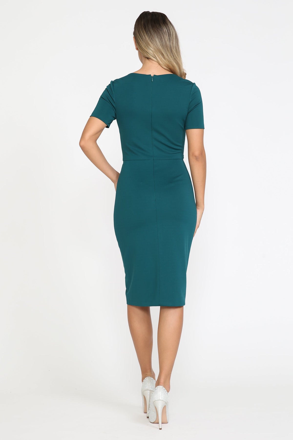 Short Sleeve Jersey Cocktail Dress by Poly USA 8524 - product image 2