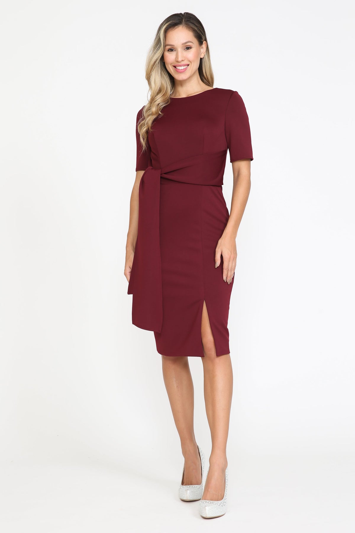 Short Sleeve Jersey Cocktail Dress by Poly USA 8524 - product image 5