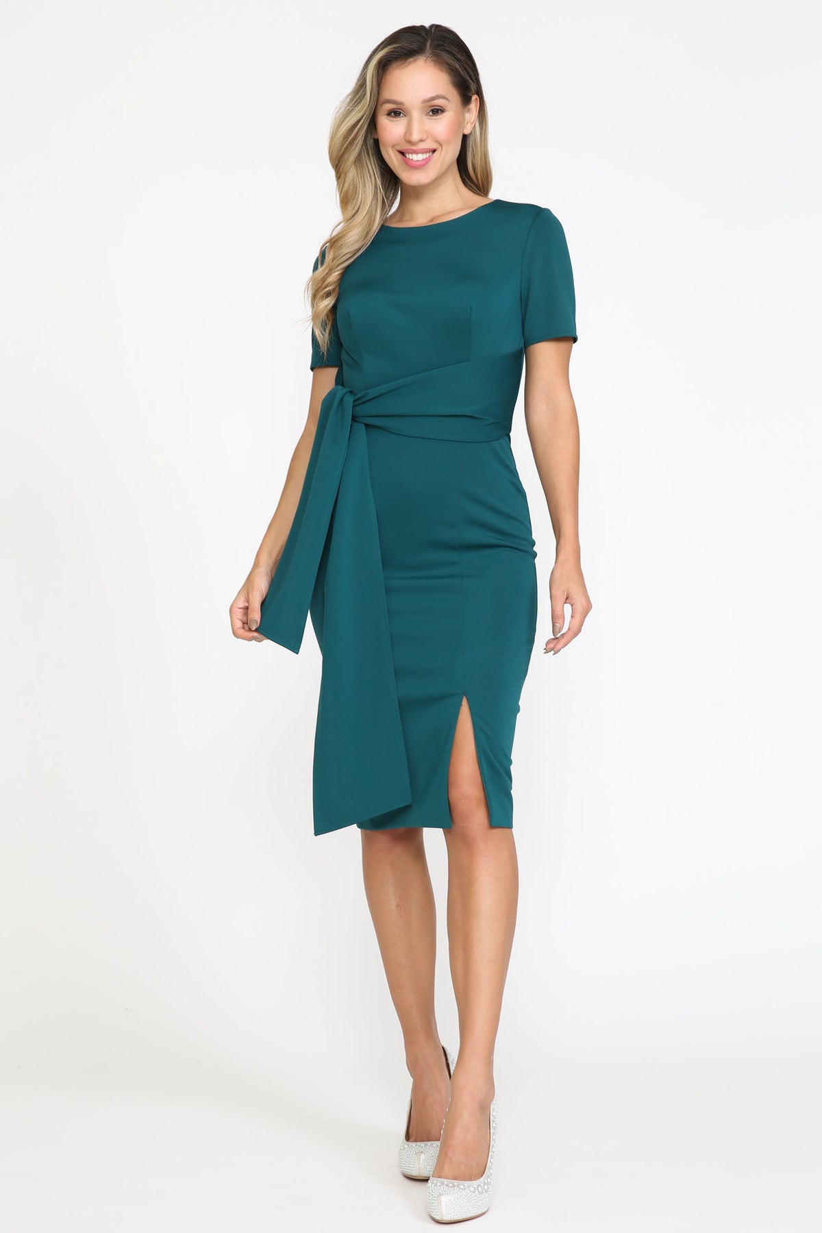 Short Sleeve Jersey Cocktail Dress by Poly USA 8524 - product image 7