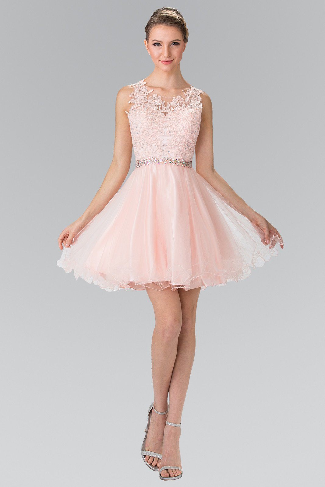 Short Sleeveless Lace Bodice Dress by Elizabeth K GS2375 - product image 12