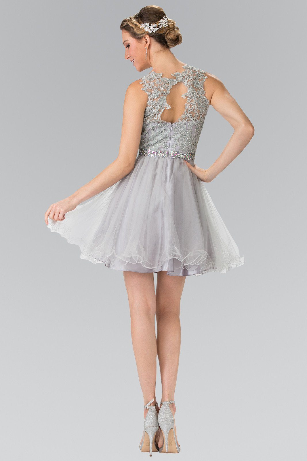 Short Sleeveless Lace Bodice Dress by Elizabeth K GS2375 - product image 7